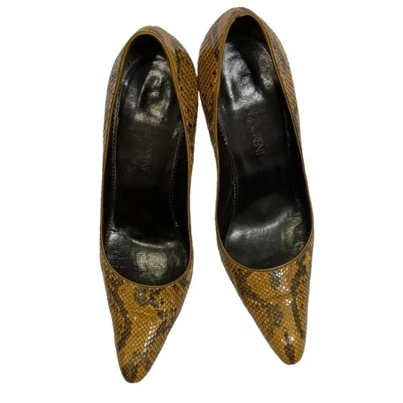 YVES SAINT LAURENT Snakeskin Heels 39.5